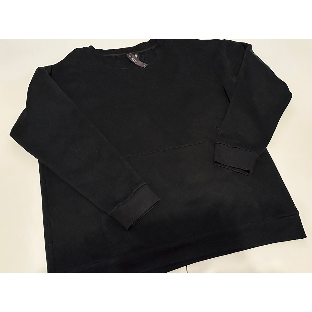 MONDETTA Ondetta Womens Black Crewneck Sweatshirt‎ With Pouch Pocket Size XL
